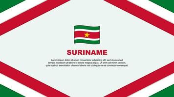 Suriname vlag abstract achtergrond ontwerp sjabloon. Suriname onafhankelijkheid dag banier tekenfilm vector illustratie. Suriname sjabloon