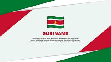 Suriname vlag abstract achtergrond ontwerp sjabloon. Suriname onafhankelijkheid dag banier tekenfilm vector illustratie. Suriname