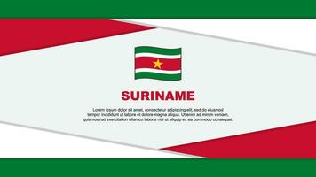 Suriname vlag abstract achtergrond ontwerp sjabloon. Suriname onafhankelijkheid dag banier tekenfilm vector illustratie. Suriname vector