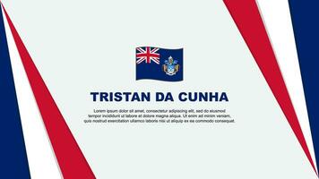 tristan da cunha vlag abstract achtergrond ontwerp sjabloon. tristan da cunha onafhankelijkheid dag banier tekenfilm vector illustratie. tristan da cunha vlag