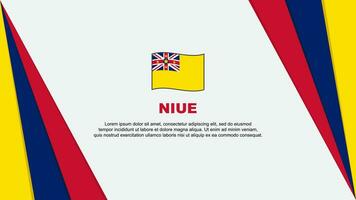 niue vlag abstract achtergrond ontwerp sjabloon. niue onafhankelijkheid dag banier tekenfilm vector illustratie. niue vlag