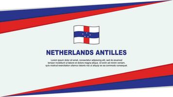 Nederland Antillen vlag abstract achtergrond ontwerp sjabloon. Nederland Antillen onafhankelijkheid dag banier tekenfilm vector illustratie. Nederland Antillen ontwerp