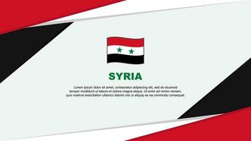 Syrië vlag abstract achtergrond ontwerp sjabloon. Syrië onafhankelijkheid dag banier tekenfilm vector illustratie. Syrië