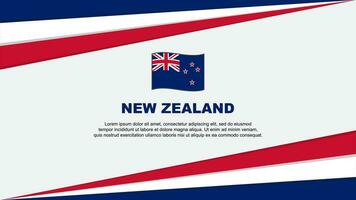 nieuw Zeeland vlag abstract achtergrond ontwerp sjabloon. nieuw Zeeland onafhankelijkheid dag banier tekenfilm vector illustratie. nieuw Zeeland ontwerp
