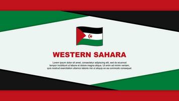 western Sahara vlag abstract achtergrond ontwerp sjabloon. western Sahara onafhankelijkheid dag banier tekenfilm vector illustratie. western Sahara vector