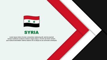 Syrië vlag abstract achtergrond ontwerp sjabloon. Syrië onafhankelijkheid dag banier tekenfilm vector illustratie. Syrië tekenfilm