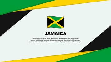 Jamaica vlag abstract achtergrond ontwerp sjabloon. Jamaica onafhankelijkheid dag banier tekenfilm vector illustratie. Jamaica