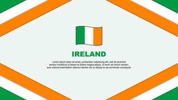 Ierland vlag abstract achtergrond ontwerp sjabloon. Ierland onafhankelijkheid dag banier tekenfilm vector illustratie. Ierland sjabloon