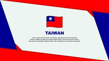 Taiwan vlag abstract achtergrond ontwerp sjabloon. Taiwan onafhankelijkheid dag banier tekenfilm vector illustratie. Taiwan onafhankelijkheid dag