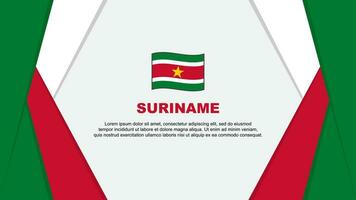 Suriname vlag abstract achtergrond ontwerp sjabloon. Suriname onafhankelijkheid dag banier tekenfilm vector illustratie. Suriname achtergrond
