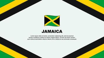 Jamaica vlag abstract achtergrond ontwerp sjabloon. Jamaica onafhankelijkheid dag banier tekenfilm vector illustratie. Jamaica sjabloon