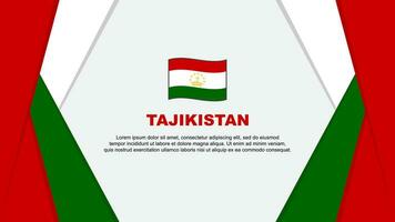 Tadzjikistan vlag abstract achtergrond ontwerp sjabloon. Tadzjikistan onafhankelijkheid dag banier tekenfilm vector illustratie. Tadzjikistan achtergrond