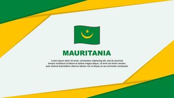 mauritania vlag abstract achtergrond ontwerp sjabloon. mauritania onafhankelijkheid dag banier tekenfilm vector illustratie