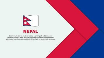 Nepal vlag abstract achtergrond ontwerp sjabloon. Nepal onafhankelijkheid dag banier tekenfilm vector illustratie. Nepal tekenfilm