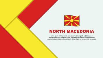 noorden Macedonië vlag abstract achtergrond ontwerp sjabloon. noorden Macedonië onafhankelijkheid dag banier tekenfilm vector illustratie. noorden Macedonië illustratie