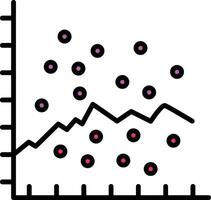 verstrooien diagram vector icoon