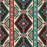 inheems patroon Amerikaans tribal Indisch ornament patroon meetkundig etnisch textiel structuur tribal aztec patroon Navajo Mexicaans kleding stof naadloos vector decoratie mode