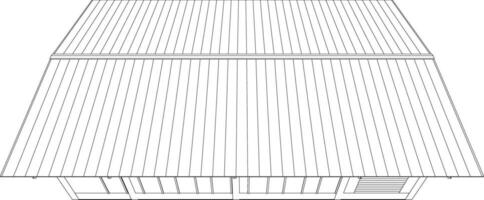 3d illustratie van industrieel gebouw vector