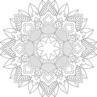 vector abstract mandala patroon. ontwerp voor een behang verf overhemd en tegel sticker ontwerp, kleur boek kant patroon de tatoeëren. mandala. mandala kleur Pagina's. bloem mandala. kleur Pagina's