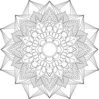 vector abstract mandala patroon. ontwerp voor een behang verf overhemd en tegel sticker ontwerp, kleur boek kant patroon de tatoeëren. mandala. mandala kleur Pagina's. bloem mandala. kleur Pagina's