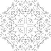 vector abstract mandala patroon. ontwerp voor een behang verf overhemd en tegel sticker ontwerp, kleur boek kant patroon de tatoeëren. mandala. mandala kleur Pagina's. bloem mandala. kleur Pagina's