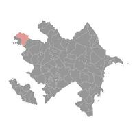 aghstafa wijk kaart, administratief divisie van azerbeidzjan. vector