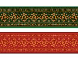 henna banner grens met kleurrijke rand vector