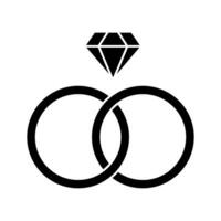 bruiloft ringen icoon vector. bruiloft illustratie teken. juweel symbool of logo. vector