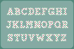 veelzijdig verzameling van Kerstmis bal alfabet brieven voor divers toepassingen vector