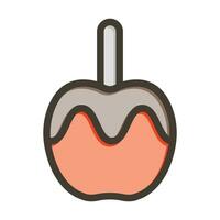 gecarameliseerd appel vector dik lijn gevulde kleuren icoon voor persoonlijk en reclame gebruiken.