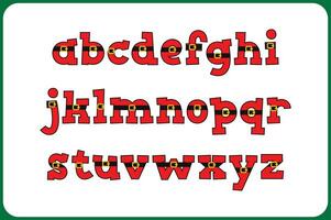veelzijdig verzameling van de kerstman claus alfabet brieven voor divers toepassingen vector