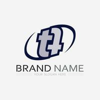 brief t logo beeld en doopvont t ontwerp grafisch vector