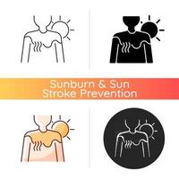 zonnebrand vector pictogram