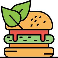 veganistisch hamburger vector icoon