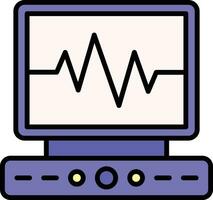 elektrocardiogram vector icoon