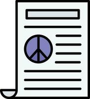 vrede verdrag vector icoon