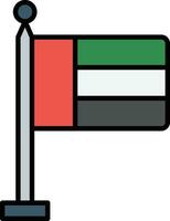 Dubai vlag vector icoon