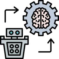 machine aan het leren vector icoon