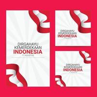 indonesië vlag banners sjabloon vector