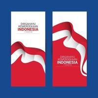 indonesië vlag banners sjabloon vector