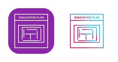 evacuatie plan vector icoon