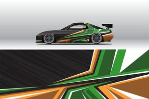 auto wrap bedrijf ontwerp. grafische achtergrondontwerpen voor voertuigkleuren vector