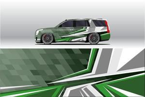 auto wrap bedrijf ontwerp. grafische achtergrondontwerpen voor voertuigkleuren vector