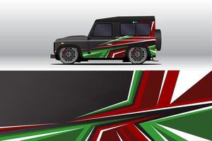 auto wrap bedrijf ontwerp. grafische achtergrondontwerpen voor voertuigkleuren vector