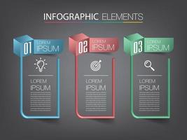 moderne tekstvaksjabloon, infographicsbanner vector