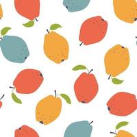 kweepeer fruit. abstract naadloos patroon vector