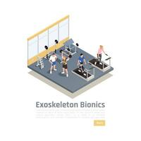 mensen met een handicap in de sportschool vectorillustratie vector