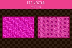 roze patroon naadloze achtergrond paars ingesteld patroon vector