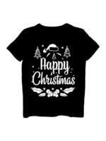 gelukkig vrolijk Kerstmis t-shirt ontwerp vector