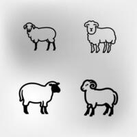 schapen logo ontwerp vector illustratie.